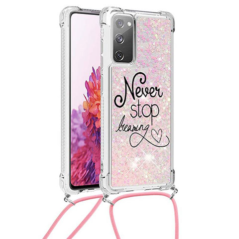 Coque Silicone Housse Etui Gel Bling-Bling avec Laniere Strap S02 pour Samsung Galaxy S20 FE (2022) 5G Mixte