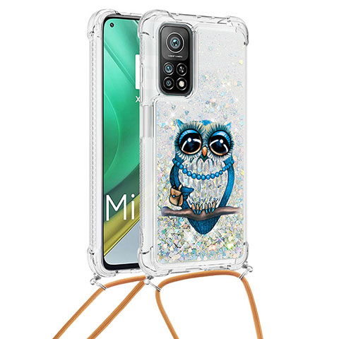 Coque Silicone Housse Etui Gel Bling-Bling avec Laniere Strap S02 pour Xiaomi Mi 10T 5G Mixte