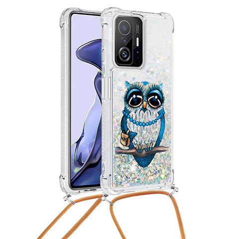 Coque Silicone Housse Etui Gel Bling-Bling avec Laniere Strap S02 pour Xiaomi Mi 11T 5G Mixte