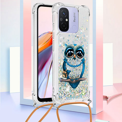 Coque Silicone Housse Etui Gel Bling-Bling avec Laniere Strap S02 pour Xiaomi Redmi 12C 4G Mixte