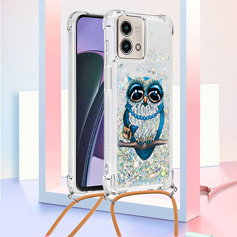 Coque Silicone Housse Etui Gel Bling-Bling avec Laniere Strap YB2 pour Motorola Moto G Stylus (2023) 5G Mixte