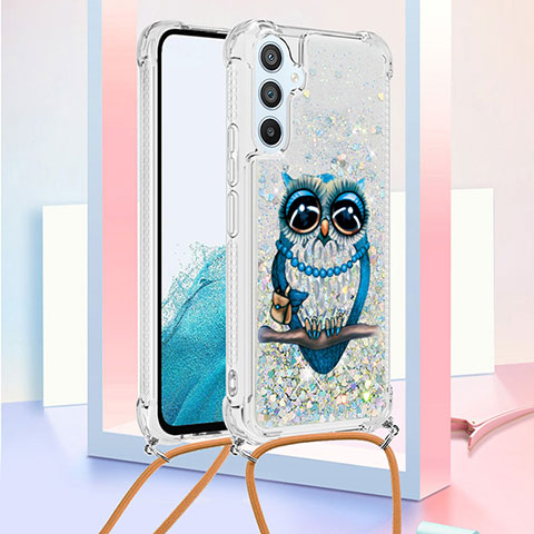 Coque Silicone Housse Etui Gel Bling-Bling avec Laniere Strap YB2 pour Samsung Galaxy Quantum4 5G Mixte