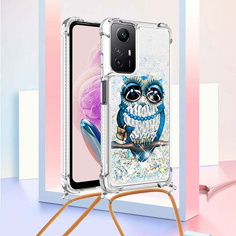 Coque Silicone Housse Etui Gel Bling-Bling avec Laniere Strap YB2 pour Xiaomi Redmi Note 12S Mixte