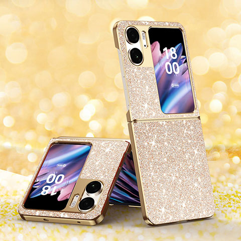 Coque Silicone Housse Etui Gel Bling-Bling GS1 pour Oppo Find N2 Flip 5G Or