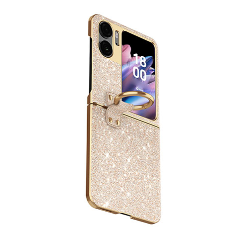 Coque Silicone Housse Etui Gel Bling-Bling GS2 pour Oppo Find N2 Flip 5G Or