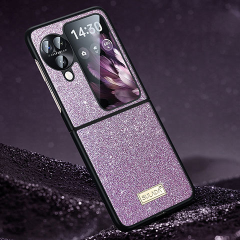 Coque Silicone Housse Etui Gel Bling-Bling LD1 pour Oppo Find N3 Flip 5G Violet