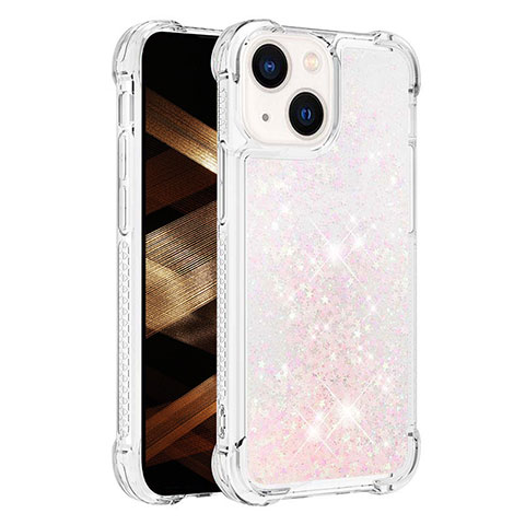 Coque Silicone Housse Etui Gel Bling-Bling S01 pour Apple iPhone 14 Plus Rose