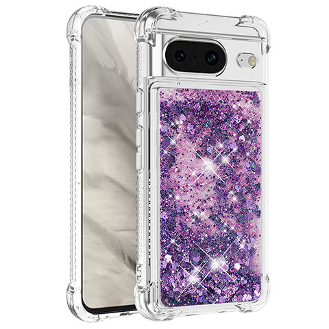 Coque Silicone Housse Etui Gel Bling-Bling S01 pour Google Pixel 8 5G Violet