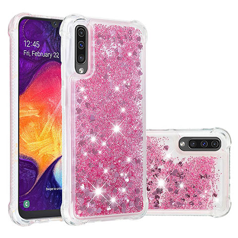 Coque Silicone Housse Etui Gel Bling-Bling S01 pour Samsung Galaxy A30S Rouge