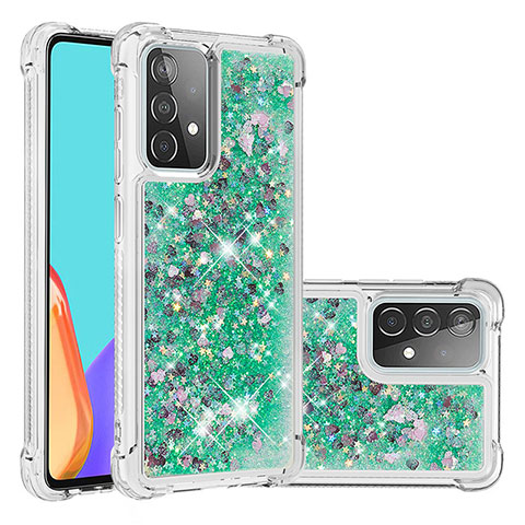 Coque Silicone Housse Etui Gel Bling-Bling S01 pour Samsung Galaxy A52 4G Vert