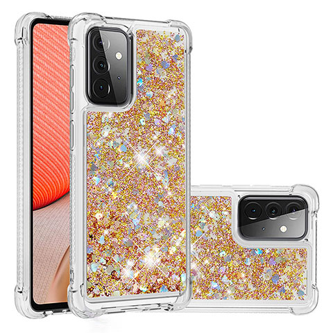 Coque Silicone Housse Etui Gel Bling-Bling S01 pour Samsung Galaxy A72 4G Or