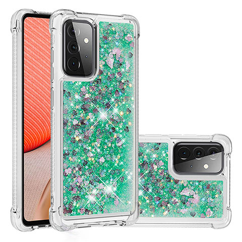 Coque Silicone Housse Etui Gel Bling-Bling S01 pour Samsung Galaxy A72 4G Vert