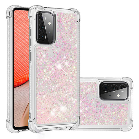 Coque Silicone Housse Etui Gel Bling-Bling S01 pour Samsung Galaxy A72 5G Rose