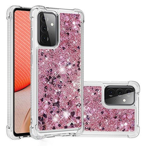 Coque Silicone Housse Etui Gel Bling-Bling S01 pour Samsung Galaxy A72 5G Rouge