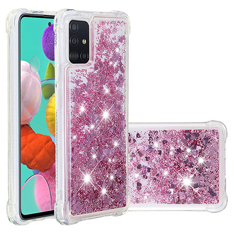 Coque Silicone Housse Etui Gel Bling-Bling S01 pour Samsung Galaxy M40S Rouge