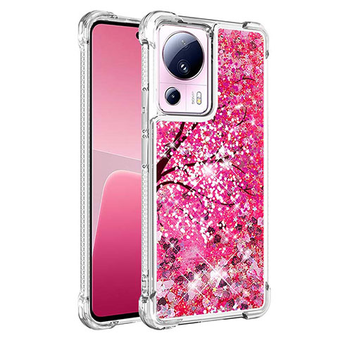 Coque Silicone Housse Etui Gel Bling-Bling S01 pour Xiaomi Civi 2 5G Rose Rouge