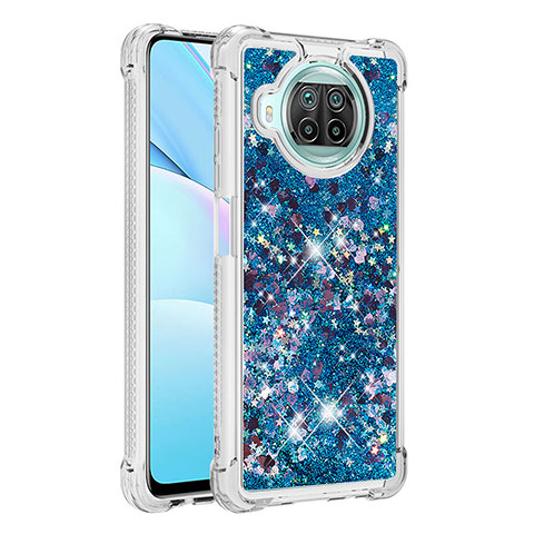 Coque Silicone Housse Etui Gel Bling-Bling S01 pour Xiaomi Mi 10T Lite 5G Bleu