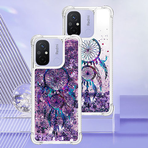 Coque Silicone Housse Etui Gel Bling-Bling S01 pour Xiaomi Redmi 11A 4G Violet