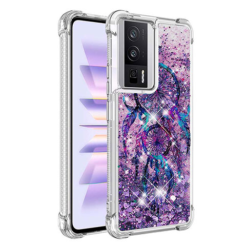 Coque Silicone Housse Etui Gel Bling-Bling S01 pour Xiaomi Redmi K60 5G Violet