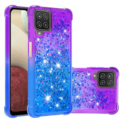 Coque Silicone Housse Etui Gel Bling-Bling S02 pour Samsung Galaxy A12 Violet