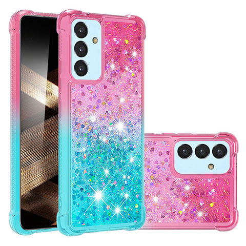 Coque Silicone Housse Etui Gel Bling-Bling S02 pour Samsung Galaxy A15 4G Rose