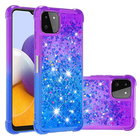 Coque Silicone Housse Etui Gel Bling-Bling S02 pour Samsung Galaxy A22 5G Violet