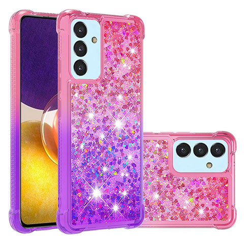 Coque Silicone Housse Etui Gel Bling-Bling S02 pour Samsung Galaxy A82 5G Rose Rouge