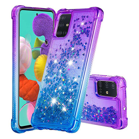 Coque Silicone Housse Etui Gel Bling-Bling S02 pour Samsung Galaxy M40S Violet