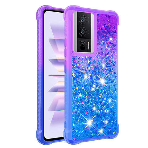 Coque Silicone Housse Etui Gel Bling-Bling S02 pour Xiaomi Redmi K60 5G Violet