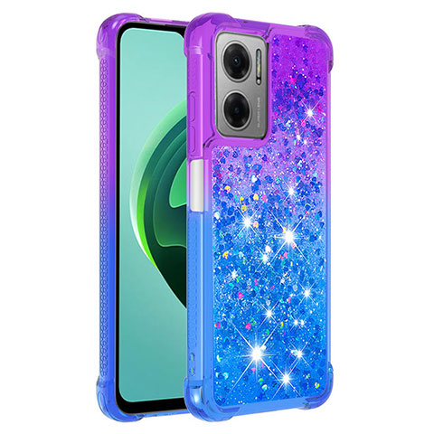 Coque Silicone Housse Etui Gel Bling-Bling S02 pour Xiaomi Redmi Note 11E 5G Violet