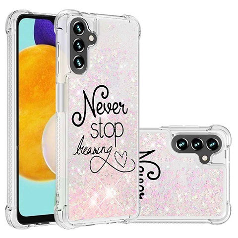 Coque Silicone Housse Etui Gel Bling-Bling S03 pour Samsung Galaxy A13 5G Rose