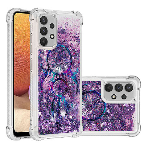 Coque Silicone Housse Etui Gel Bling-Bling S03 pour Samsung Galaxy A32 5G Violet