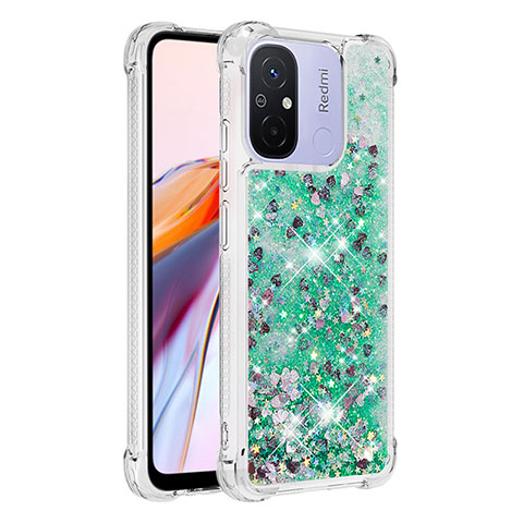 Coque Silicone Housse Etui Gel Bling-Bling S03 pour Xiaomi Poco C55 Vert