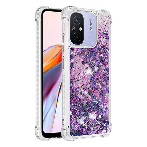 Coque Silicone Housse Etui Gel Bling-Bling S03 pour Xiaomi Poco C55 Violet