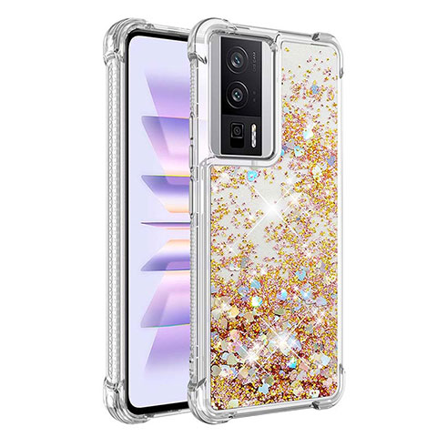 Coque Silicone Housse Etui Gel Bling-Bling S03 pour Xiaomi Redmi K60 5G Or