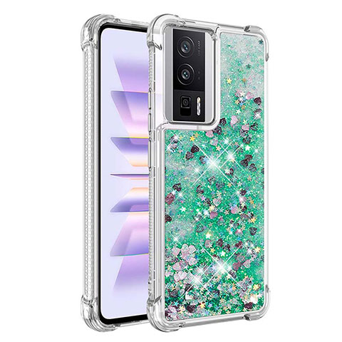 Coque Silicone Housse Etui Gel Bling-Bling S03 pour Xiaomi Redmi K60 5G Vert