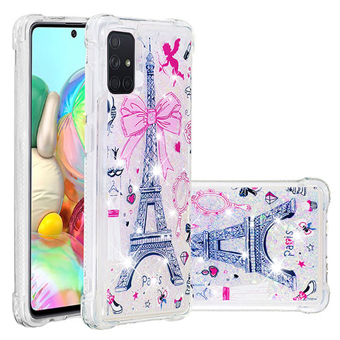 Coque Silicone Housse Etui Gel Bling-Bling S04 pour Samsung Galaxy A71 4G A715 Rose