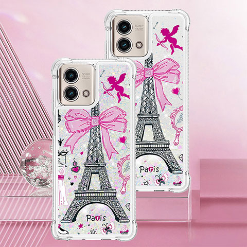 Coque Silicone Housse Etui Gel Bling-Bling YB1 pour Motorola Moto G Stylus (2023) 4G Rose