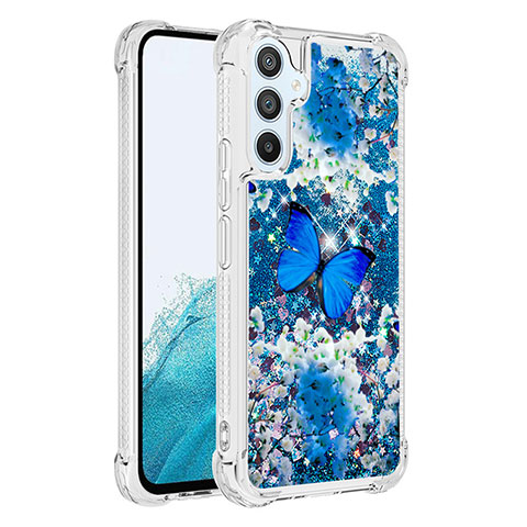 Coque Silicone Housse Etui Gel Bling-Bling YB1 pour Samsung Galaxy A54 5G Bleu