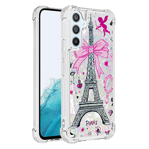 Coque Silicone Housse Etui Gel Bling-Bling YB1 pour Samsung Galaxy Quantum4 5G Or Rose