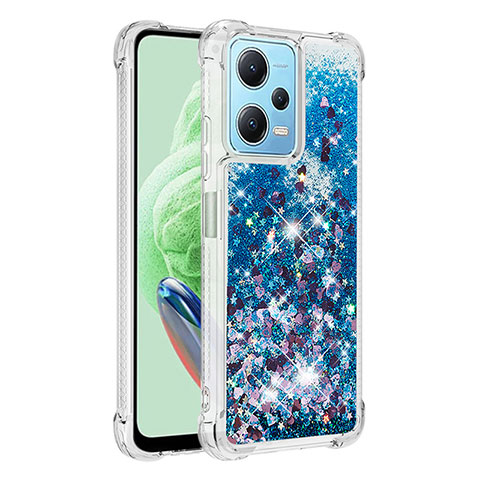 Coque Silicone Housse Etui Gel Bling-Bling YB1 pour Xiaomi Redmi Note 12 5G Bleu