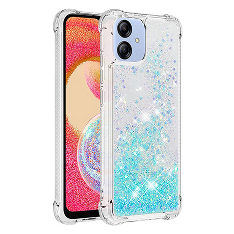 Coque Silicone Housse Etui Gel Bling-Bling YB3 pour Samsung Galaxy A04E Bleu Ciel