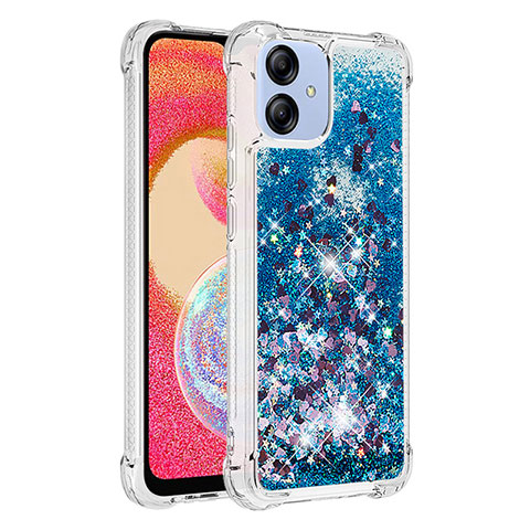 Coque Silicone Housse Etui Gel Bling-Bling YB3 pour Samsung Galaxy M04 Bleu