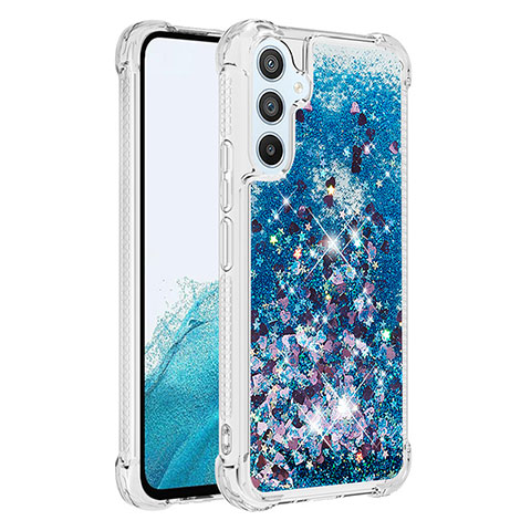 Coque Silicone Housse Etui Gel Bling-Bling YB3 pour Samsung Galaxy Quantum4 5G Bleu