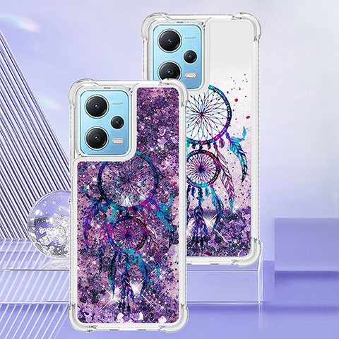 Coque Silicone Housse Etui Gel Bling-Bling YB3 pour Xiaomi Redmi Note 12 5G Violet