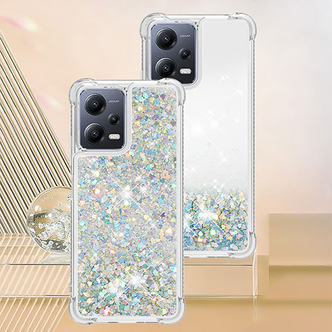 Coque Silicone Housse Etui Gel Bling-Bling YB3 pour Xiaomi Redmi Note 12 Pro 5G Bleu Clair