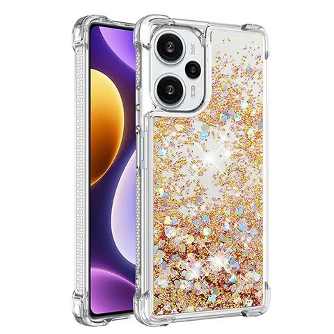 Coque Silicone Housse Etui Gel Bling-Bling YB3 pour Xiaomi Redmi Note 12 Turbo 5G Or