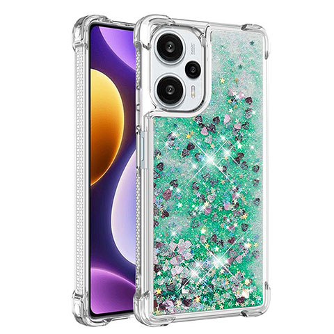 Coque Silicone Housse Etui Gel Bling-Bling YB3 pour Xiaomi Redmi Note 12 Turbo 5G Vert