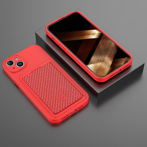 Coque Silicone Housse Etui Gel KC1 pour Apple iPhone 13 Rouge