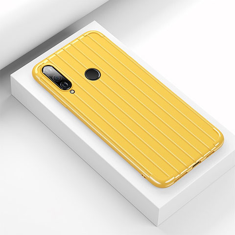 Coque Silicone Housse Etui Gel Line C01 pour Huawei Nova 4e Jaune